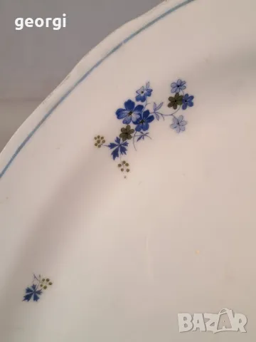 старо българско порцеланово плато елипса 25/1, снимка 4 - Сервизи - 49886625