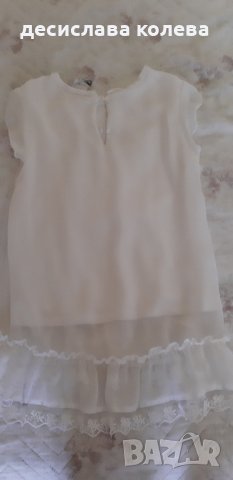 бяла тюлена блузка, снимка 2 - Детски Блузи и туники - 29193194