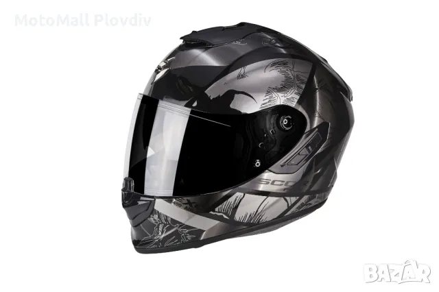 Каска SCORPION EXO-1400 Air Patch Black-Silver