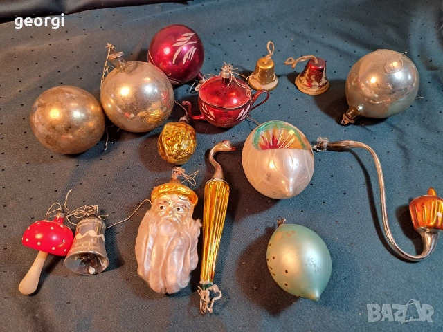 стари стъклени коледни играчки 35/1, снимка 9 - Антикварни и старинни предмети - 54258009