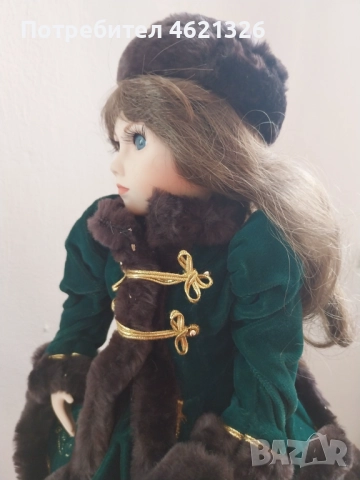 Винтидж порцеланова кукла Катрин-Роуз от колекцията “Викториански зимни принцеси” на Франклин Минт, снимка 13 - Декорация за дома - 52155523