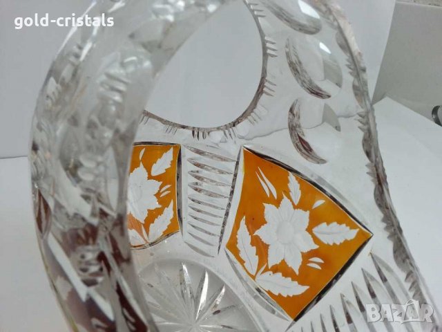 Кристална кошница купа цветен кристал, снимка 8 - Антикварни и старинни предмети - 29702522