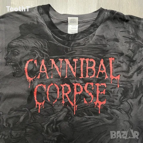Vintage Метал Тениска Cannibal Corpse All Over Print 2000s, снимка 4 - Тениски - 55783123