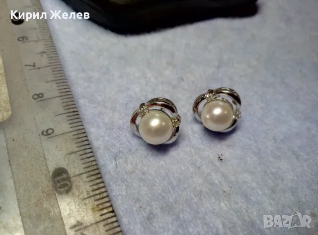 ПРЕКРАСНИ АЖУРНИ ПЕРЛЕНИ СРЕБЪРНИ ОБЕЦИ РОДИРАНО СРЕБРО 925 с НАТУРАЛНИ БЕЛИ ПЕРЛИ 49300, снимка 7 - Обеци - 49682457