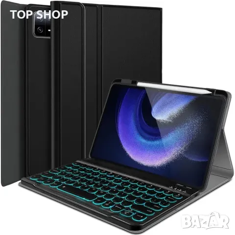 Кожен Калъф с безжична Bluetooth клавиатура с подсветка за Xiaomi Mi Pad 6/Mi Pad 6 Pro 11” 2023 г., снимка 10 - Таблети - 49308496