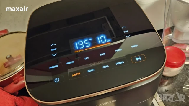 Фритюрник с горещ въздух Cosori TurboBlaze CAF-DC602, 6L, Черен*Безплатна доставка*Гаранция 2 години, снимка 3 - Фритюрници - 51078738