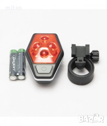 Велосипедна светлина, задна, 80 LM, LED, 2xAAA, 4 режима, 70x46x35 мм, снимка 8 - Аксесоари за велосипеди - 29759244