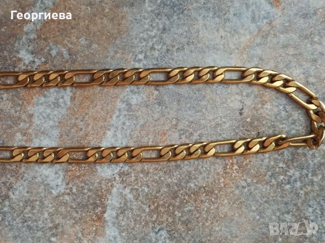 Жълт стоманен ланец/синджир, снимка 6 - Колиета, медальони, синджири - 38368705