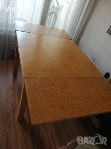 Голяма маса трапезна разтегателна с корк, снимка 6 - Маси - 47891034