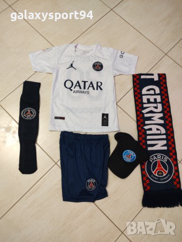 MESSI WHITE Меси Бял Екип ПСЖ 2023г НОВО Детско 2023г  екип с Чорапи, снимка 3 - Футбол - 37804024