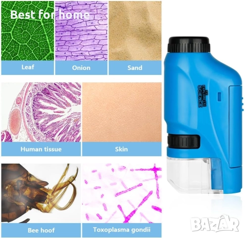 Мини микроскоп OSDUE за деца с LED светлина, асферична система от лещи, снимка 5 - Образователни игри - 51822608