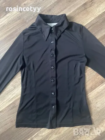 Черна изчистена риза, снимка 2 - Ризи - 50391246