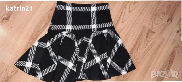  черно бяла пола с висока талия lucy  , снимка 6 - Поли - 27857736