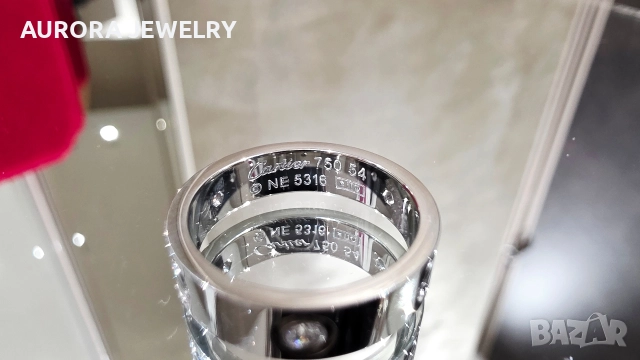 CARTIER Love White Gold 3 Diamonds Classic Model Пръстен, снимка 6 - Пръстени - 52888478