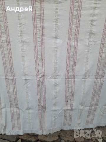 Стар кенарен чаршаф , снимка 3 - Антикварни и старинни предмети - 50552885