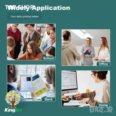 KINGJET 378XL Мастилени касети, преработени за Epson 378 378XL (черно циан магента жълто), снимка 3 - Консумативи за принтери - 49629192