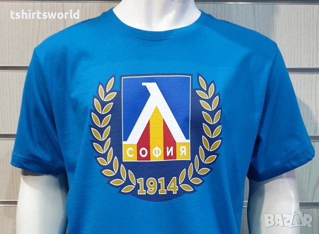Нова мъжка тениска на футболния отбор ЛЕВСКИ в син цвят, снимка 3 - Тениски - 39173489
