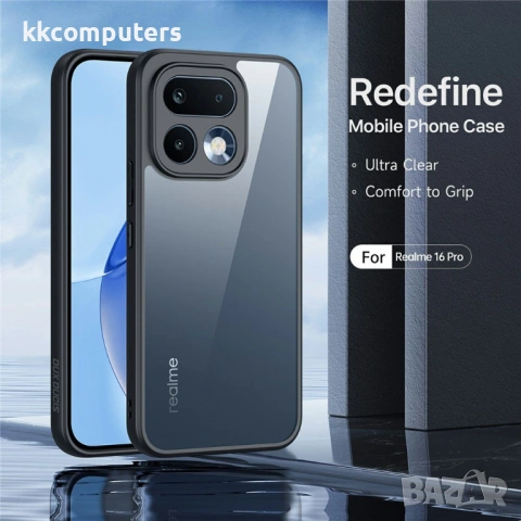 DUX DUCIS Aimo Прозрачен Калъф за Realme 16 Pro 5G - PC+TPU, 0.8mm защита, 1.2m SGS, REACH, Черен, снимка 4 - Калъфи, кейсове - 54148688