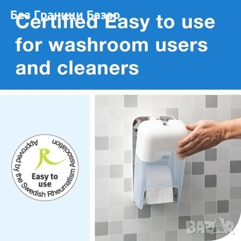 Нов вертикален Tork OptiServe T7 диспенсър за тоалетна хартия 2 ролки бял за тоалетна баня, снимка 4 - Други стоки за дома - 54208073