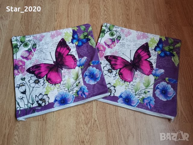 Калъфи за декоративни възглавници - пеперуда , снимка 1 - Възглавници - 32188610