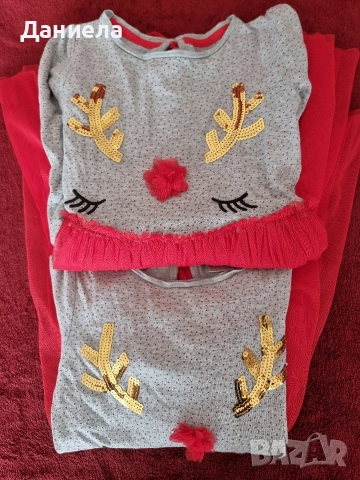 Коледни рокли 104 и 116 р-р, снимка 6 - Детски рокли и поли - 52736378