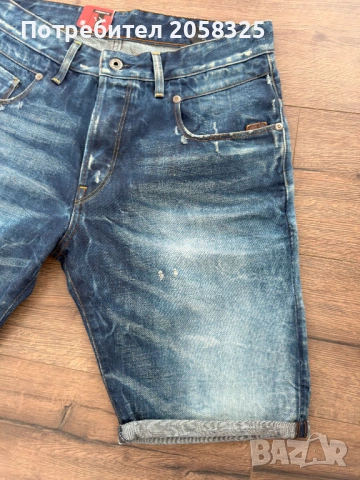 Оригинални мъжки дънкови къси гащи G-STAR - W33, снимка 2 - Къси панталони - 53976358