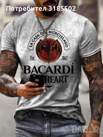 Мъжка тениска с графика на прилеп,3D щампа,кръгло деколте и къси ръкави за лятото, снимка 11 - Тениски - 51194482