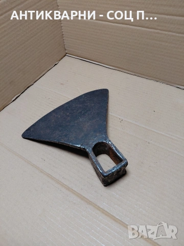 Соц Стара Ръчно Кована Мотика 1.400кг. НОМЕР 1630., снимка 5 - Антикварни и старинни предмети - 54168953