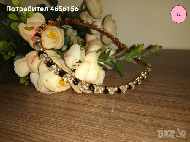 Диадеми с перли и кристали 4 €, снимка 12 - Аксесоари за коса - 56543709