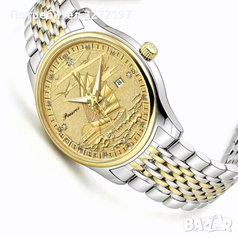 Potsree Унисекс Кварцов Часовник,Неръждаема Стомана,Дата, снимка 5 - Мъжки - 54241747