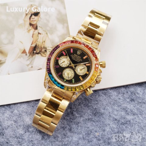 Mъжки часовник Rolex Daytona Cosmograph Rainbow Gold с автоматичен механизъм, снимка 4 - Мъжки - 38212519