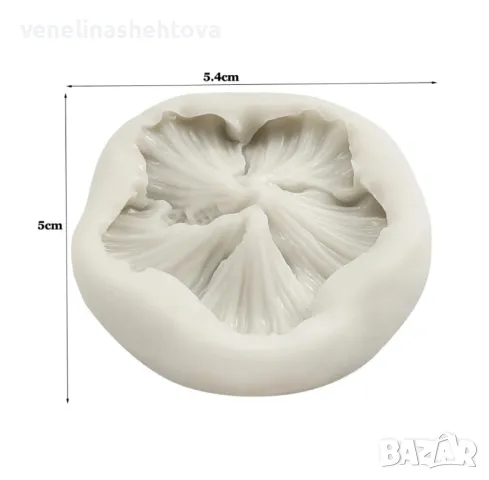 Хибискус Силиконов молд форма за фондан шоколад гипс, снимка 5 - Форми - 47299024