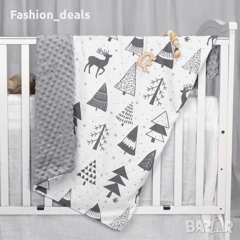 Ново Детско бебешко одеяло меко плюшено за новородени Унисекс, снимка 2 - Спално бельо и завивки - 39259714