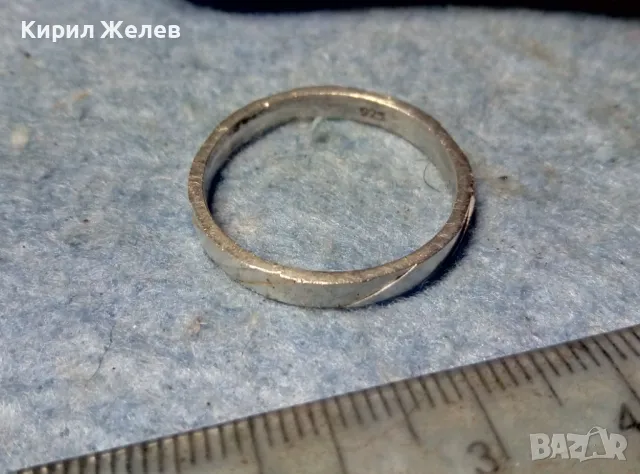 СТИЛНА ЕЛЕГАНТНА СРЕБЪРНА ХАЛКА ПРЪСТЕН СРЕБРО 925 ФИНА РЪЧНА ИЗРАБОТКА 48565, снимка 7 - Пръстени - 49001391