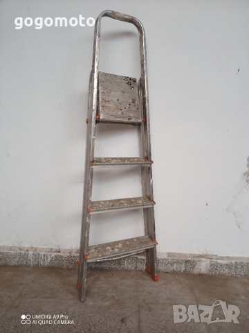 Стара немска стълба алуминиева, лека, сгъваема, бояджийска., снимка 4 - Други стоки за дома - 44716708