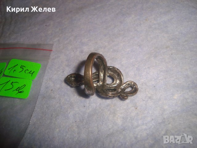 ПОСРЕБРЕН ЛАКИРАН ЗМИЕВИДЕН ФИГУРАЛЕН МЕСИНГОВ НЕО ГОТИКА АРТ ПРЪСТЕН 27763, снимка 10 - Пръстени - 37452092