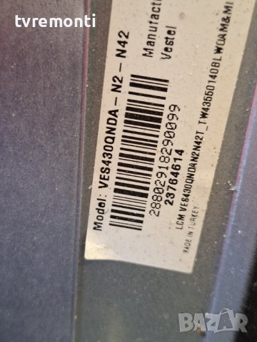 TCON BOARD ,55T32-COF CTRL BD for JVC LT-43VA3000 for 43inc DISPLAY VES430QNDL-N2-N42, снимка 4 - Части и Платки - 44451141