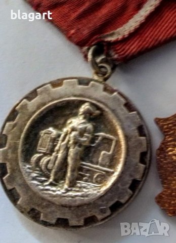 медал за трудова слава, снимка 2 - Антикварни и старинни предмети - 36881427