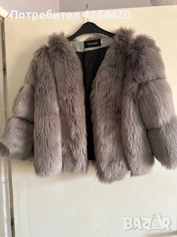 Палтенце с еко косъм, снимка 3 - Палта, манта - 52209659