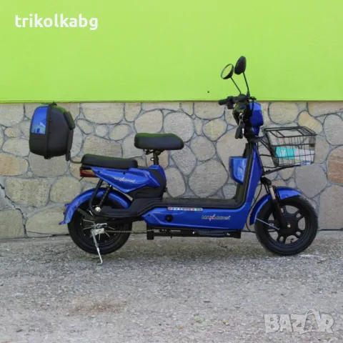 Електрически двуместен скутер – велосипед със 14″ гуми, 500W, 48V/15Ah