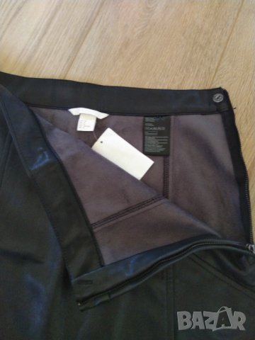 Красива кожена пола на H&M, снимка 4 - Поли - 34339716