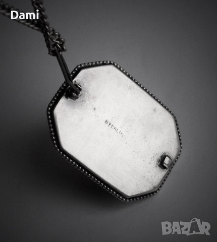 Сребърен медальон със седеф и зародиш на перла, снимка 4 - Антикварни и старинни предмети - 52938415