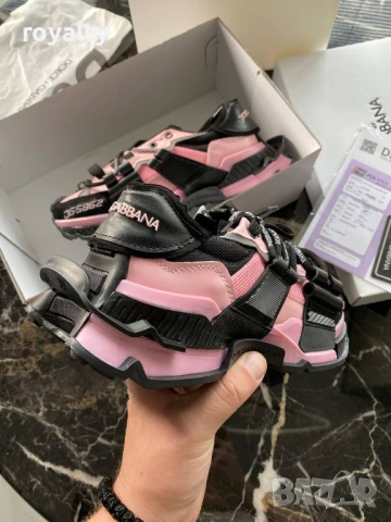 Dolce & Gabbana Дамски Маратонки 36-40 Номер Черно и Розово Клас Оригинал Реални Снимки , снимка 3 - Маратонки - 53055062