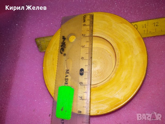 СТАРО ФЛОРАЛНО ИЗРИСУВАНО ДЪРВЕНО КАПАЧЕ За КОЛЕКЦИЯ ДЕКОРАЦИЯ 42884, снимка 2 - Други ценни предмети - 44312632