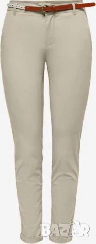 Дамски панталон Only Chino, 98% памук, 2% еластан, Бежов, 46/32