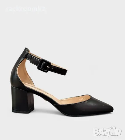 Черни дамски обувки с широк ток 6 см – C5730-1 black