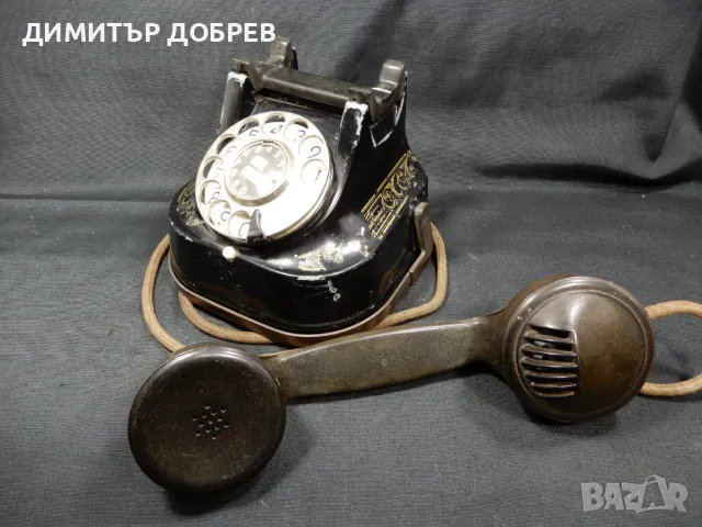 СТАР РЕТРО МЕТАЛЕН ТЕЛЕФОН С ШАЙБА ОФИС ДЕКОРАЦИЯ, снимка 4 - Антикварни и старинни предмети - 49985482
