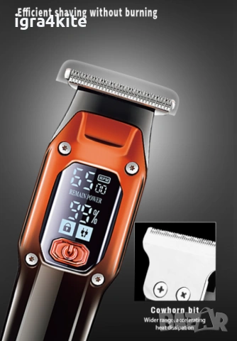 ТОП ЦЕНА Машинката-тример за бръснене или подстригване от Kemei с 2 скорости Kemei KM-658, снимка 9 - Машинки за подстригване - 53933970