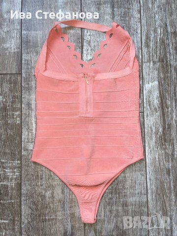 Жестоко ново бандажно боди цвят праскова , снимка 5 - Корсети, бюстиета, топове - 37661119