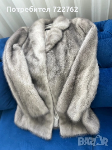 Палто от норка цвят “сив сапфир”, снимка 4 - Палта, манта - 54148927